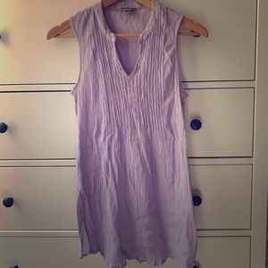 J. Jill Sheer Lavender Gauze Tunic Length Top